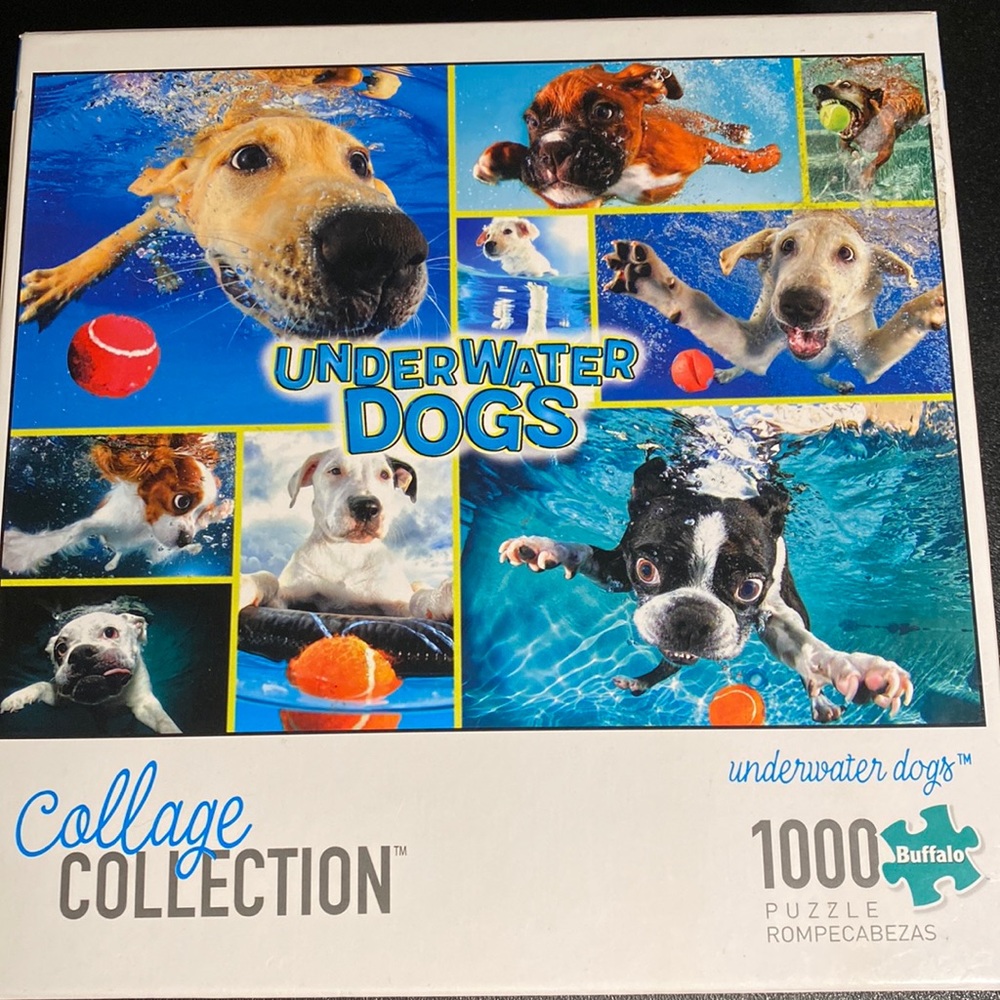 1000 piece puzzle. Underwater Dogs.
